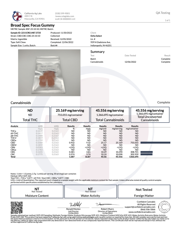 Focus Dummies - Broad Spectrum (THC Free)