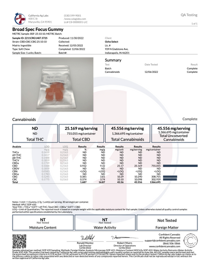 Focus Dummies - Broad Spectrum (THC Free)