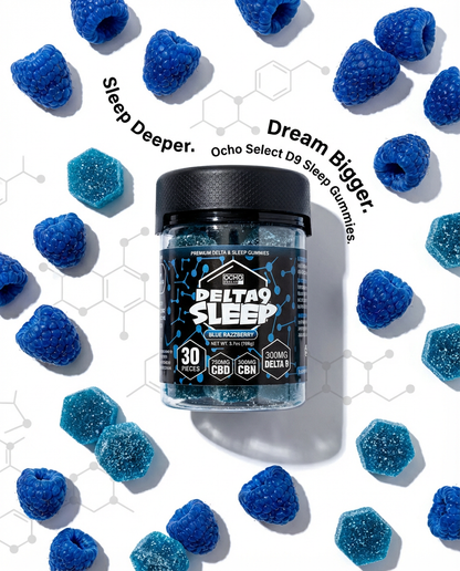 D9 Sleep Gummies | D9 THC + CBN + CBD | Ocho Select